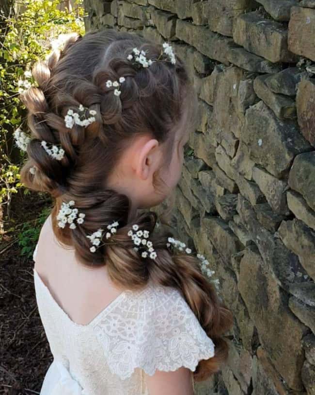penteado infantil com trança embutida