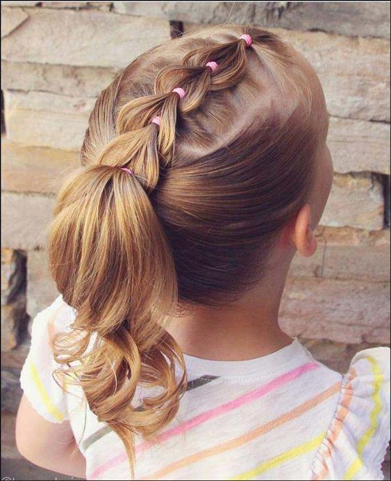 penteado infantil coque cabelo médio