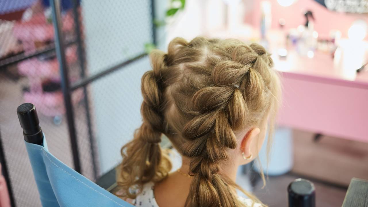 penteado infantil trança cabelo médio