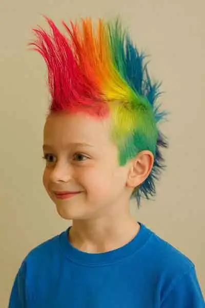 penteado moicano infantil