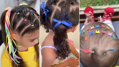 penteado infantil cabelo cacheado