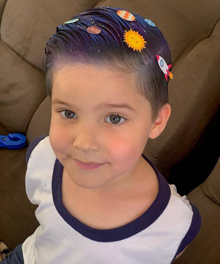 penteado para cabelo curto de menino