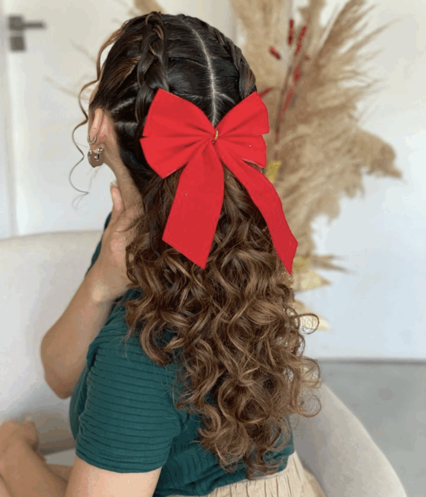 penteado infantil com laço
