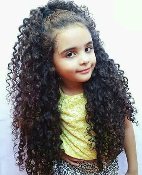 penteado infantil cabelo cacheado para bebês