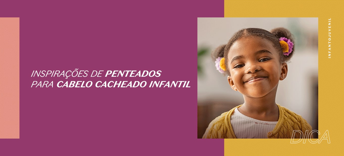 penteado infantil cabelo cacheado para batizado