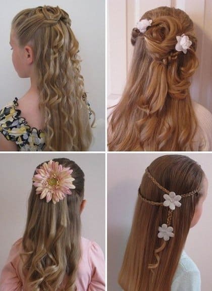 penteado infantil semi preso torcidinho