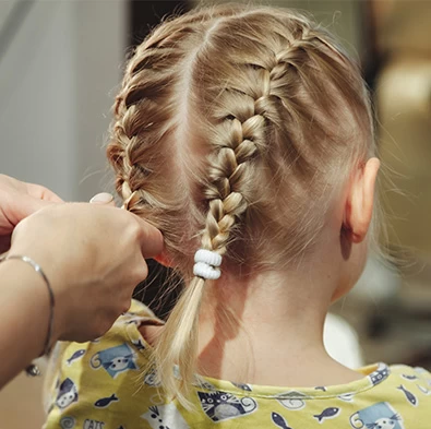 penteado infantil quadradinho com laço