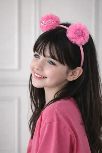 penteado infantil rosa coque