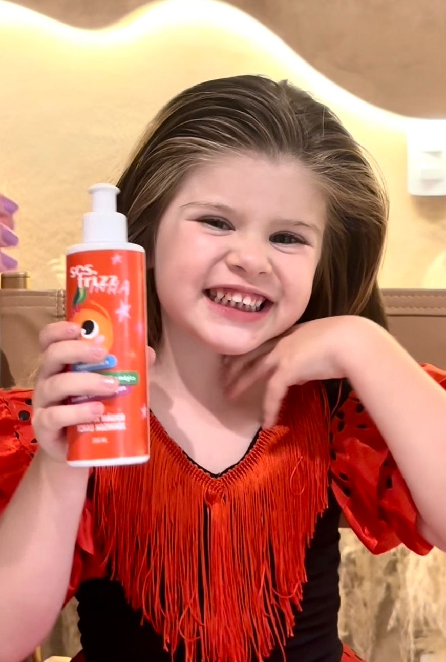 penteado infantil rosa simples