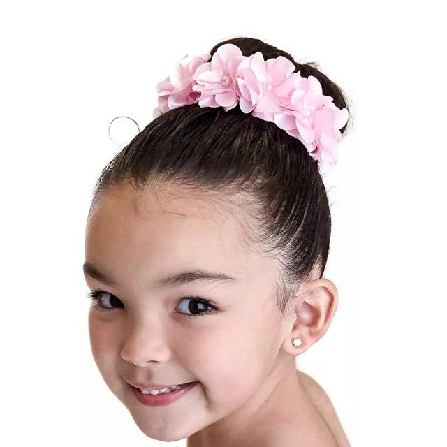 penteado infantil rosa com laço