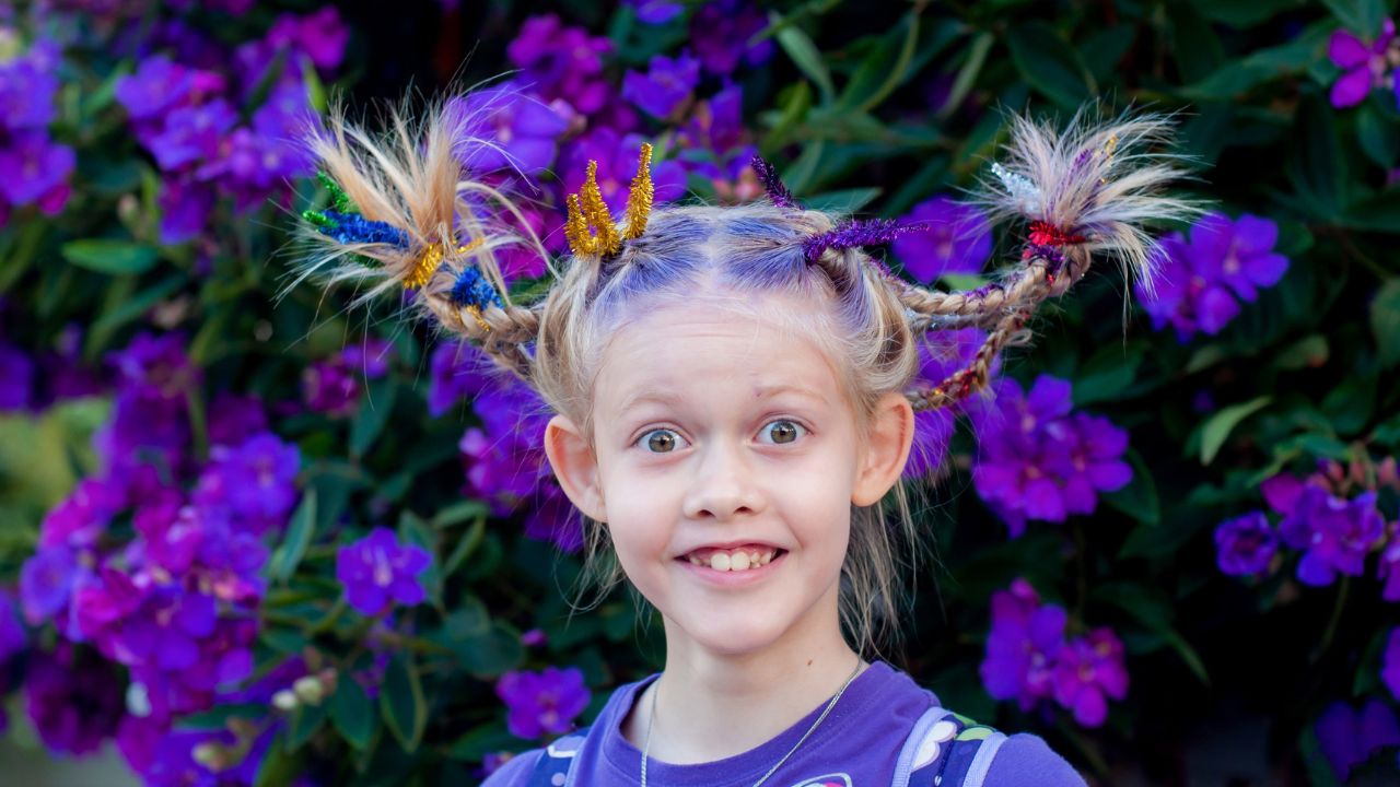penteado maluco com comida