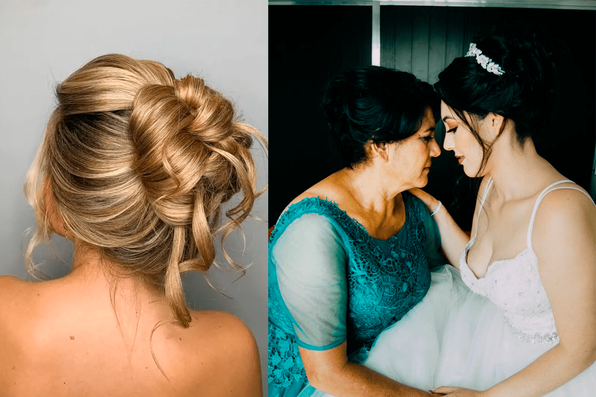 Coque baixo x Semi-preso: Qual o melhor para o cabelo médio da mãe da noiva?
