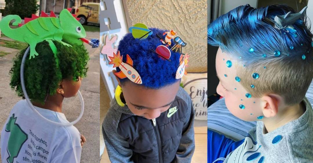 penteado divertido criança