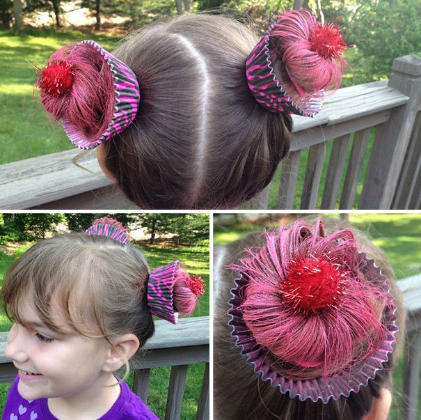 penteado carnaval com glitter infantil