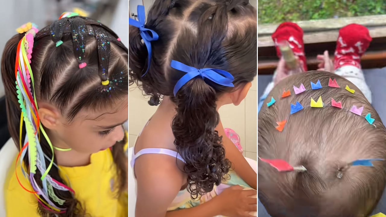 penteado fácil para praia infantil