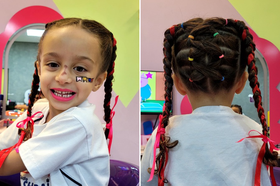 penteado festa junina infantil fácil
