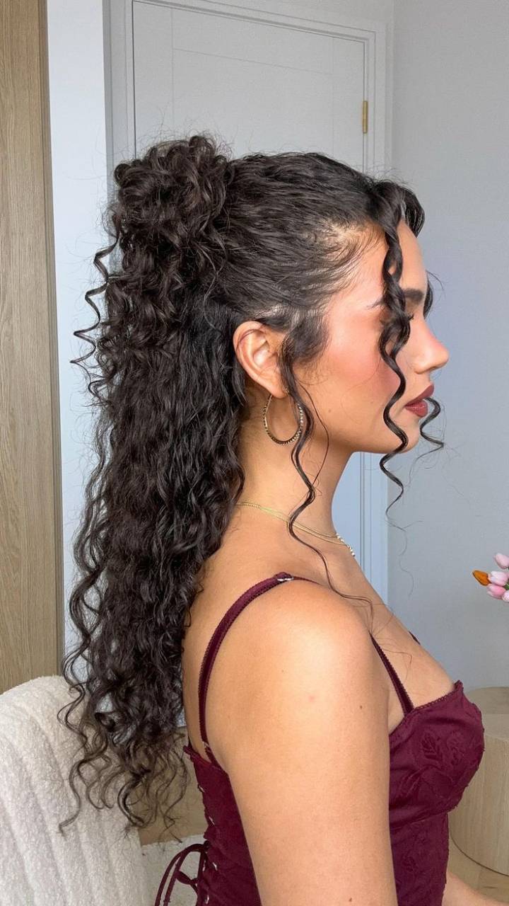 penteado preso para festa