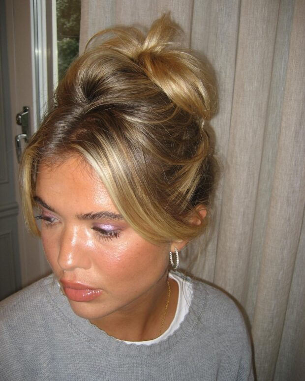 penteado preso para festa