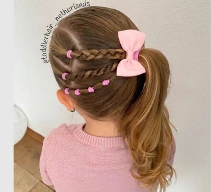 Rabo de cavalo lateral infantil estilo bolha (bubble ponytail)