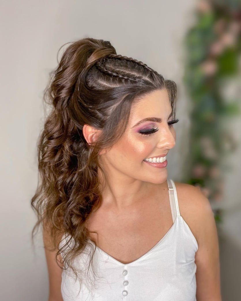 ideias de penteado social para casamento convidada