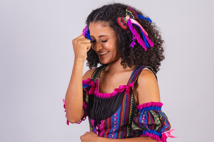 penteado junino para bebês com trança