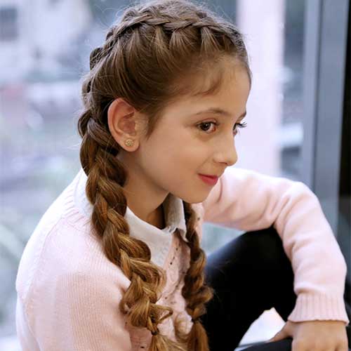 penteado junino com cabelo curto infantil trança