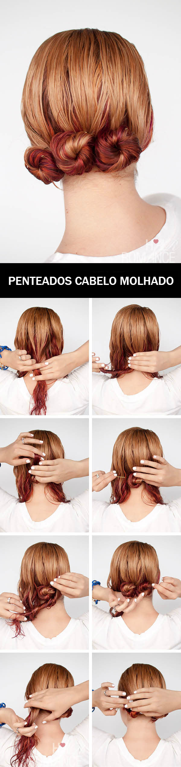 penteados com cabelo molhado