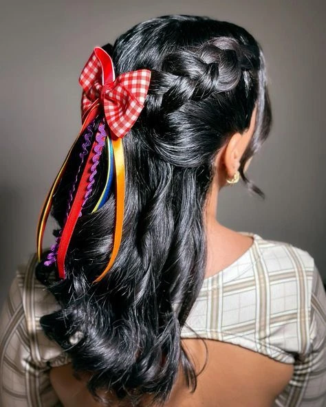 penteado junino infantil para cabelo curto