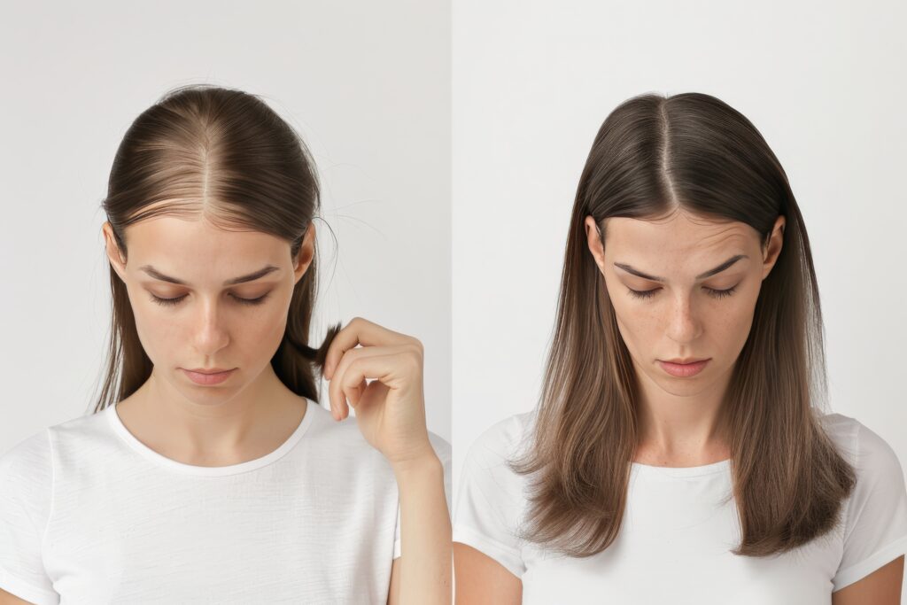 Rigenera capilar antes e depois feminino