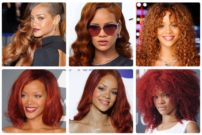 melhores tons de vermelho cabelo inspirados na rihanna