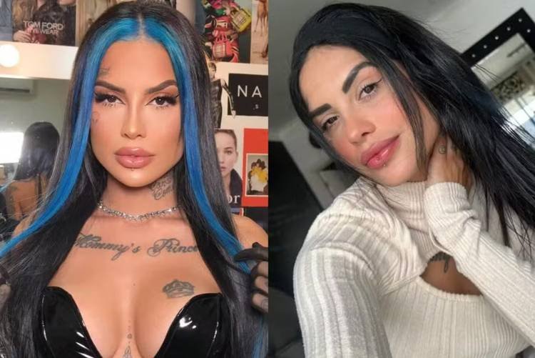 tati zaqui cabelo azul