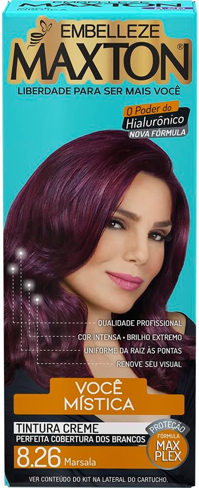 tinta cor marsala para cabelo