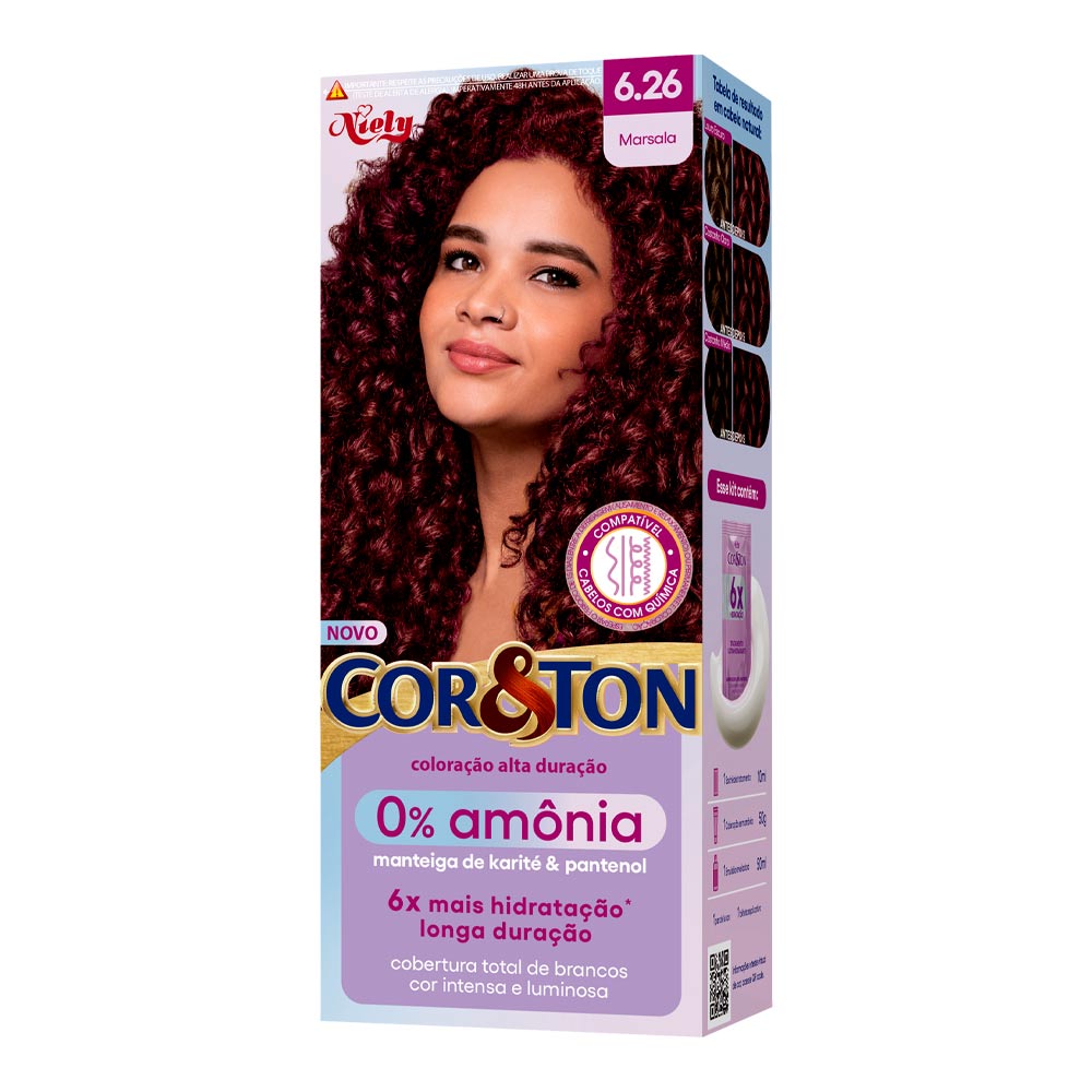 tinta cor marsala para cabelo