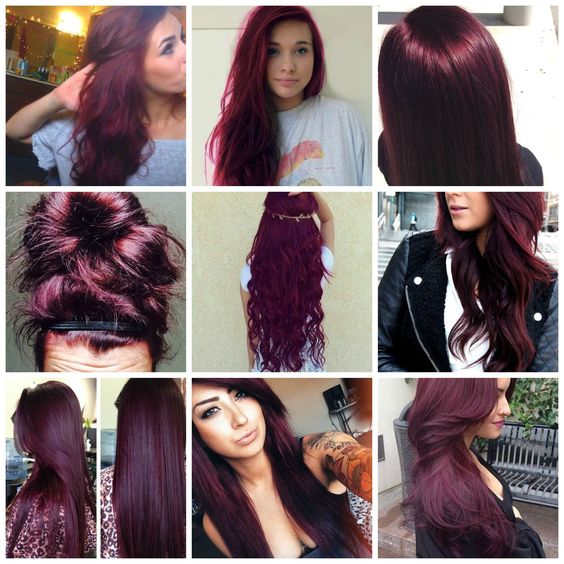inspiração de cabelo marsala para morenas