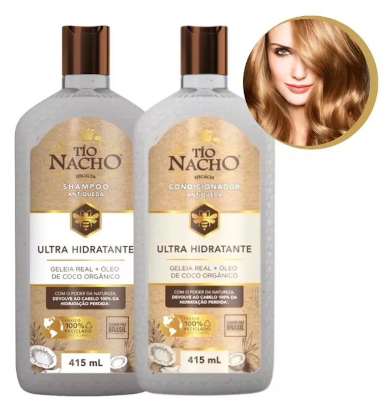 Tio Nacho clareador funciona em cabelo castanho escuro