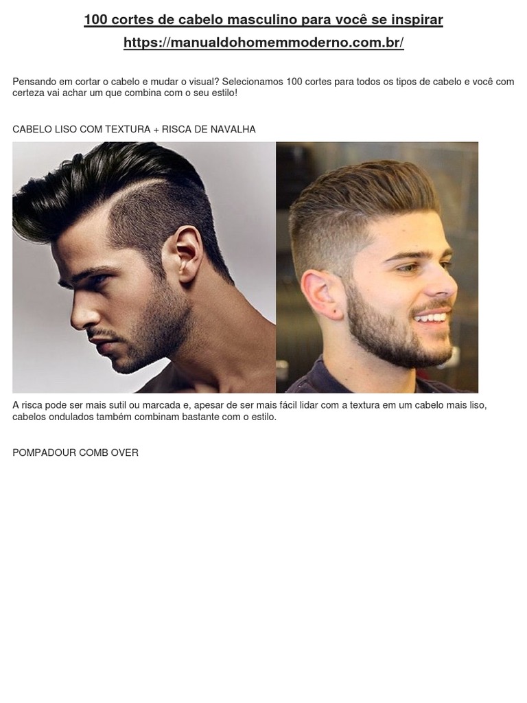 tipos de cabelo masculino