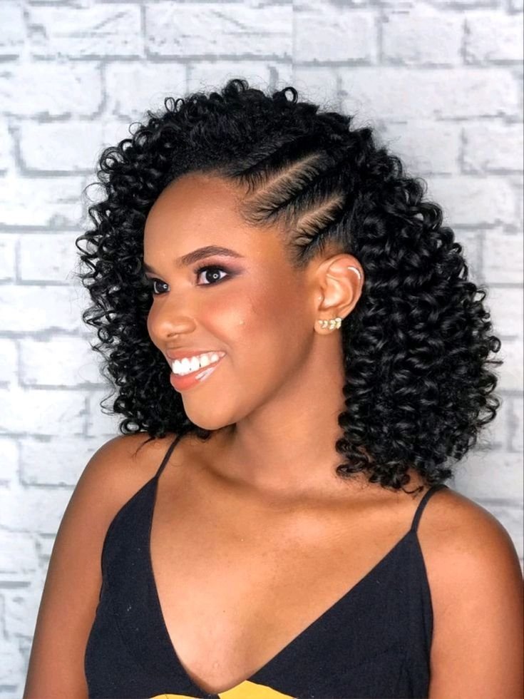 ideias de trança lateral cabelo curto para festa
