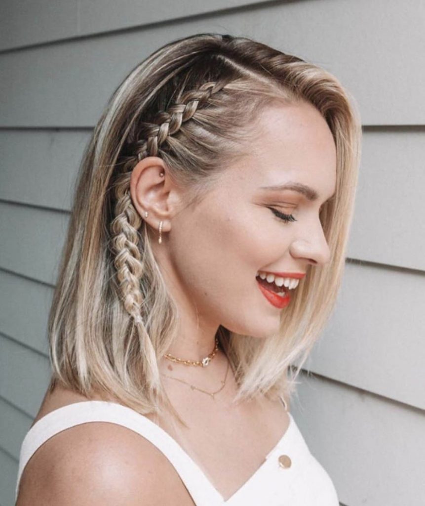 como evitar que a trança lateral cabelo curto desfaça