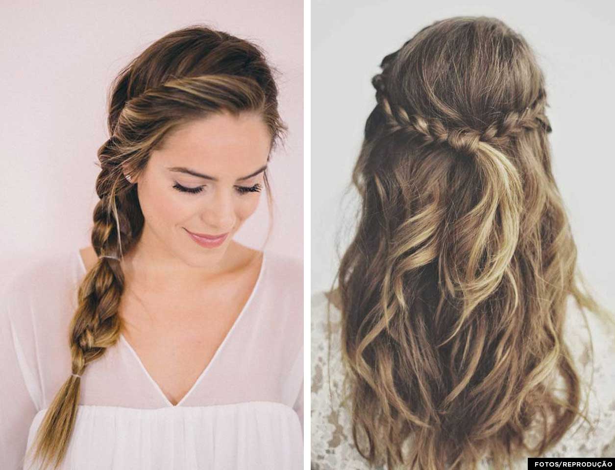 melhores tranças laterais cabelo solto para festas