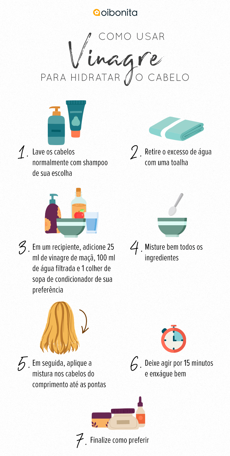 vinagre de maça no cabelo cacheado